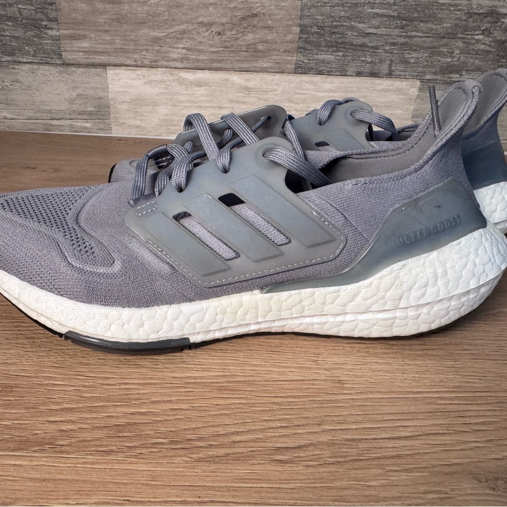 Adidas Gray and White Athletic Shoes